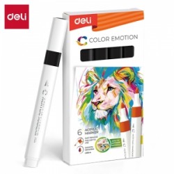 MARKER DELI AKRILNI CRNI COLOR EMOTION EC193A-Black