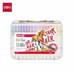 AKRILNI MARKERI DELI 1/12 SA ČETKICOM EC199-12